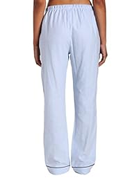 Noble Mount Twin Boat - Pantalones de franela ligeros 100% algodón para mujer con bolsillos y cordón