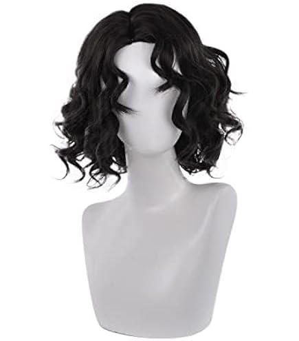 Niaetuto Perruque Longue Noire Tressée Halloween - Fibre Thermorésistante - Respirante Et Confortable - Enfant Cosplay