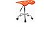 Flash Furniture Taylor Vibrant Orange Swivel Tractor Seat and Heavy Duty Chrome Base Stool