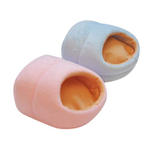 image for Anasu 2Pcs Hamster House Bed, Soft Warm Guinea Pig Bed Pet Small Anima