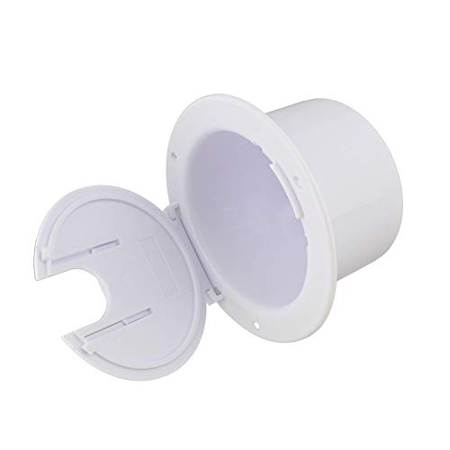 Dumble Round Electric Cable Hatch for 50 Amp RV Electric Cord RV Camper Electric Cord Cover