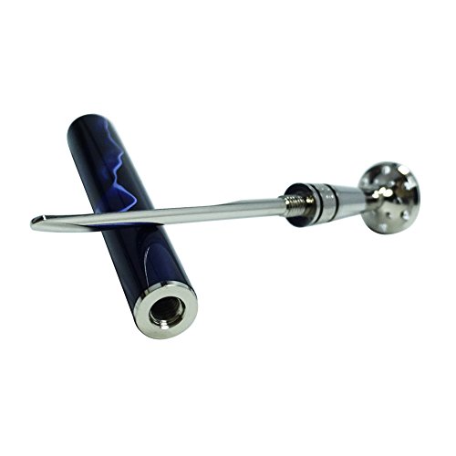 FULUSHOU 2 In 1 Club Type Tobacco Pipe Metal Pressure Bar Cleaning Tool Blue Acrylic Color , Baseball Bar Type