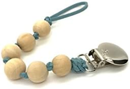 Beaded Pacifier Clip Cutie Clip (Smokey Blue, Meeks)