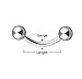 Lot of 20 Eyebrow Piercing Ring Jewelry Assorted Curved Barbell with Spike 16G (1.2mm)