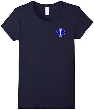 Womens The Original EMT / EMS / PARAMEDIC caduceus T-Shirt  Medium Navy