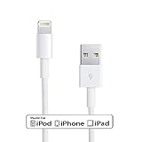 Lightning Cable, 6ft White Lightning 8-Pin to USB Charger Sync and Charging for iPhone 7/6/6s/5/5S/5C, iPad Mini 1/2/3, iPad 4, iPad Air 1/2 - 2 Meters