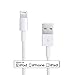 Lightning Cable, 6ft White Lightning 8-Pin to USB Charger Sync and Charging for iPhone 7/6/6s/5/5S/5C, iPad Mini 1/2/3, iPad 4, iPad Air 1/2 - 2 Meters