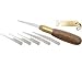 1 X Brass and Walnut Pro Pumpkin Carving Tool Kit by Warren Cutlery