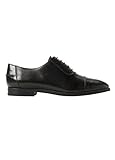 Mango Women's Leather Oxford Shoes, Black, 8Â½