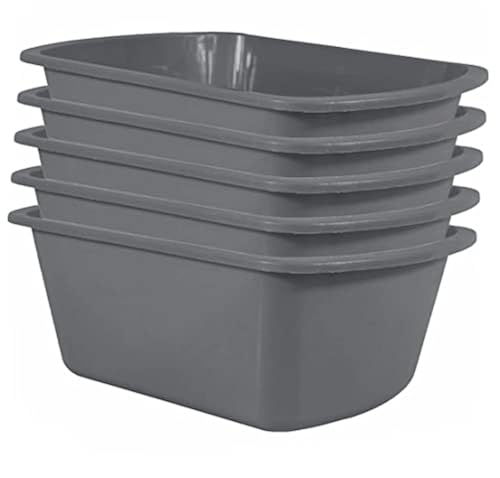 Wash Basins – Rectangular Plastic Hospital Bedside Soaking Tub [5 Pack ...