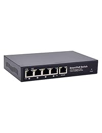 Conmutador de sobremesa Gigabit Smart POE de 5 puertos Ethernet 10 100 1000Mbps con carcasa metálica POE 802.3at 65W Plug and Play