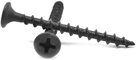 MProve Drywall Screws #6 by 1-5/8 inch Coarse Thread with Phosphate, Phillips Bugle Head, Sharp Point [1 Pound]