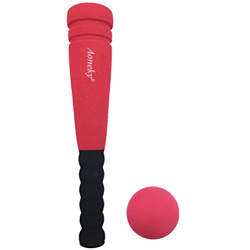 image for Aoneky Min Foam Baseball Bat and Ball for Toddler - Indoor Soft Super 