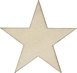 50 Small 1.5 inch Size Wood Stars 1-1/2 inch