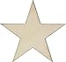 50 Small 1.5 inch Size Wood Stars 1-1/2 inch
