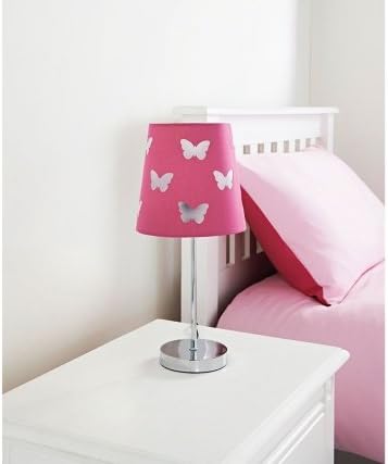Cut Out Kids Table Lamp Hot Pink Butterfly