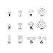 12PCS Aluminum Alloy PDR Glue Puller Tabs Paintless Repair Tools for Car Body Dent Removal (Variety Pack of 6)