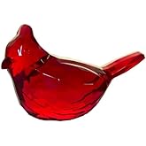 JJLFresheners Red Acrylic Cardinal Figurine Home Decor Glass Bird Statue for Illuminated Home Display Home Décor Accents Products