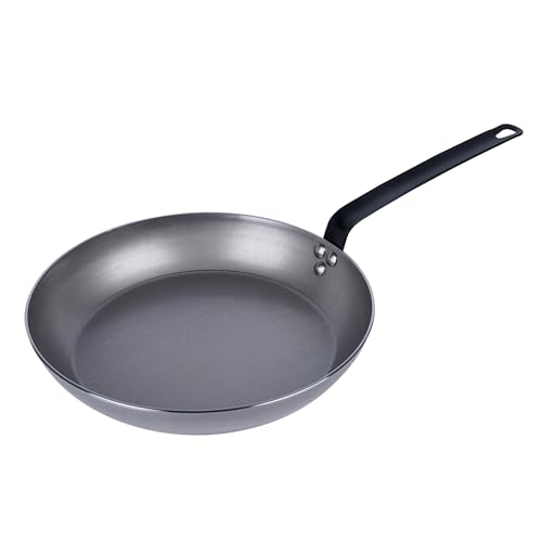 Restaurantware Fry Pan 1 Pack of 12.5 Inches Carbon Steel Non-Stick Searing Pan With Ergonomic Handle Silver For Sauteing and Omelets by Restaurantware - Used condition - CA$53.53