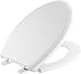 Delta Faucet Sanborne Elongated Slow Close Toilet Seat - 811902-WH - Durable, Comfortable Toilet Seat with Non-Slip Bumpers - White