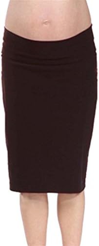 Japanese Weekend Ok Bengaline Slim Maternity Pencil Skirt - Mahogany - X-Small