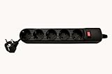 Universal 220/240/ 250 Volt 5-Outlet Power Strip Surge Protector with 10 Amp Circuit Breaker, CE and RoHS Compliant (UP-220V)