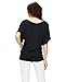 Lock and Love WT1038 Womens V Neck Short Sleeve Dolman Top S Black