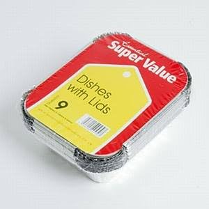 Essential Housewares 9 Pack Rectangular Foil Dishes with Lids 15cm x 12cm
