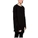 OLRIK Mens Hip Hop Free Styles Swag Stage Curved Hem Long Sleeve T Shirt Black M