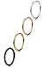 ORAZIO 4Pcs 16G Stainless Steel Nose Ring Body Piercing Ear Hoop Seamless Clicker Ring