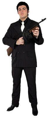 Gangster Adult Costume - Large Black