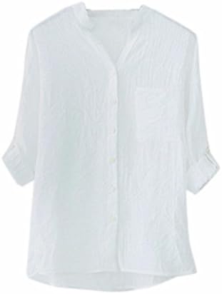 Women Pullover Tops, Women's Stand Collar Solid Button Down Long Sleeve Sweathirt Casual T-Shirt Blouse Sweater