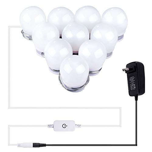 AIBOO Hollywood LED Vanity Mirror Lights Kit,Stick on Dimmable Makeup