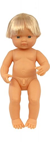 Miniland 15'' Anatomically Correct Baby Doll, Caucasian Boy