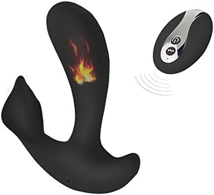 Personal Cordless Wand Massager Silicone 10 Powerful Vibration Speed Heating Wireless Handheld Electric Magic Body Massager Rechargeable Waterproof - SEXBAY (Black + Remote Control)