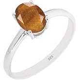 Natural Gemstone Ring, 925 Sterling Silver Ring Handmade Statement Ring For Women and Girls, Minimalist Gemstone Ring Engagement, Unique Christmas Jewelry Gift For, Promise Ring Size US