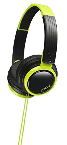 JVC Victor Head-band Foldable Headphones | HA-S200-BG Black & Green (Japanese Import)