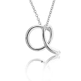 Christmas Gifts 925 Sterling Silver Letter Script Initial Pendant 18 inches