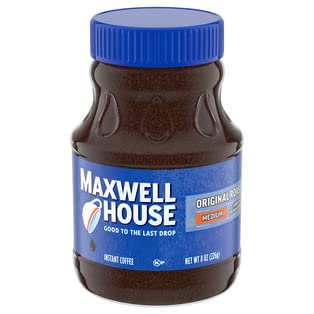 MAXWELL HOUSE ORIGINAL INSTANT COFFEE IN PLASTIC JAR 8 OZ (PACK OF 12)