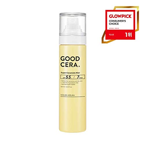 HOLIKA HOLIKA GOOD CERA SUPER CERAMIDE MIST – PH 5.5 TRIPLE CERAMIDE BARRIER FACIAL SPRAY | ULTRA-FINE MIST WITH FERMENTED NP AP EOP & BOTANICAL OILS, 7-FREE KOREAN SKINCARE 4.05 FL OZ (120ML)