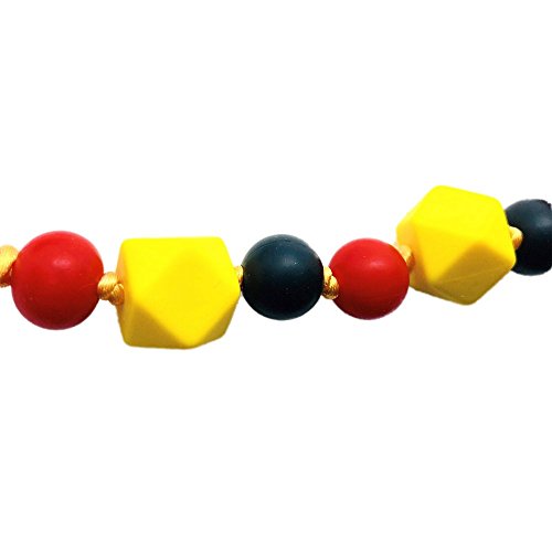 Jammy Jams 'Yacht Rocker' Teether and Lullaby Set - Yacht Rocker Teether w/ Beaded Pacifier Clip Midnight Cruisers: Yacht Rock Goes Lullaby Download (Black, Yellow & Red)