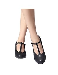 STELLE - Zapatos de baile con correa en T de 2.5 in para mujeres y niñas