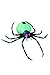 6 Foot Long Halloween Inflatable Black Green Spider LED Lights Decor Outdoor Indoor Holiday Decorations, Blow up Lighted Yard Decor, Giant Lawn Inflatables Home Family Outside
