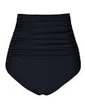 Firpearl Women's Swim Shorts High Waist Ruched Bikini Bottom Swim Brief