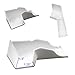 X-Haibei 4 Pack RV Rain Gutter Spouts Extensions, Directs Rainwater Away from Sides of RV, 2 Left 2 Right 3 1/2 inch Gutter Spouts (White)