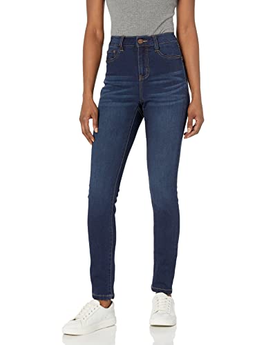 dollhouse Women's Basic Dark Wash Non-Destructed Skinny Jeans with Stretch at Amazon