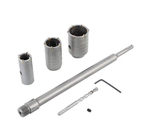 NATGAI 30 40 50mm SDS Plus Shank Carbide Tip Hole Saw Drill Bit with Shaft Cutter Wall Drill Brick Stone Concrete Cement with L Type Wrench