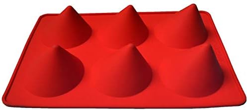 ADS Silicone Pastry Entremet Cake Mold Baking Pan - Triangular Cone - 6 Cavities