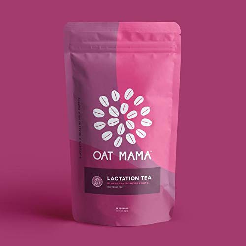 Oat Mama Lactation Tea - Herbal Drink for Breastfeeding and Nursing Moms - Boost Your Breast Milk Supply - Fenugreek-Free - 100% Organic Blueberry Pomegranate Herbal Tea - Thumbnail 2