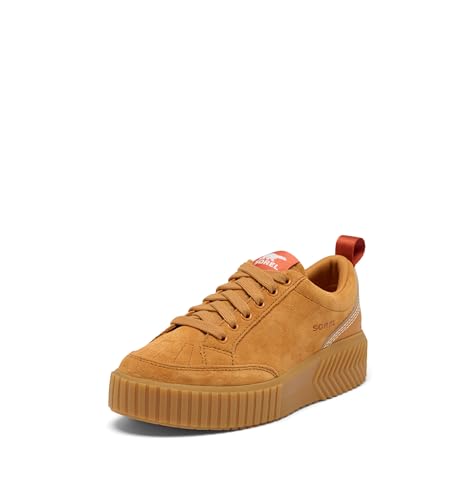 Sorel Women's ONA Ave Low Waterproof Sneaker, Canyon Gold/Gum, 8